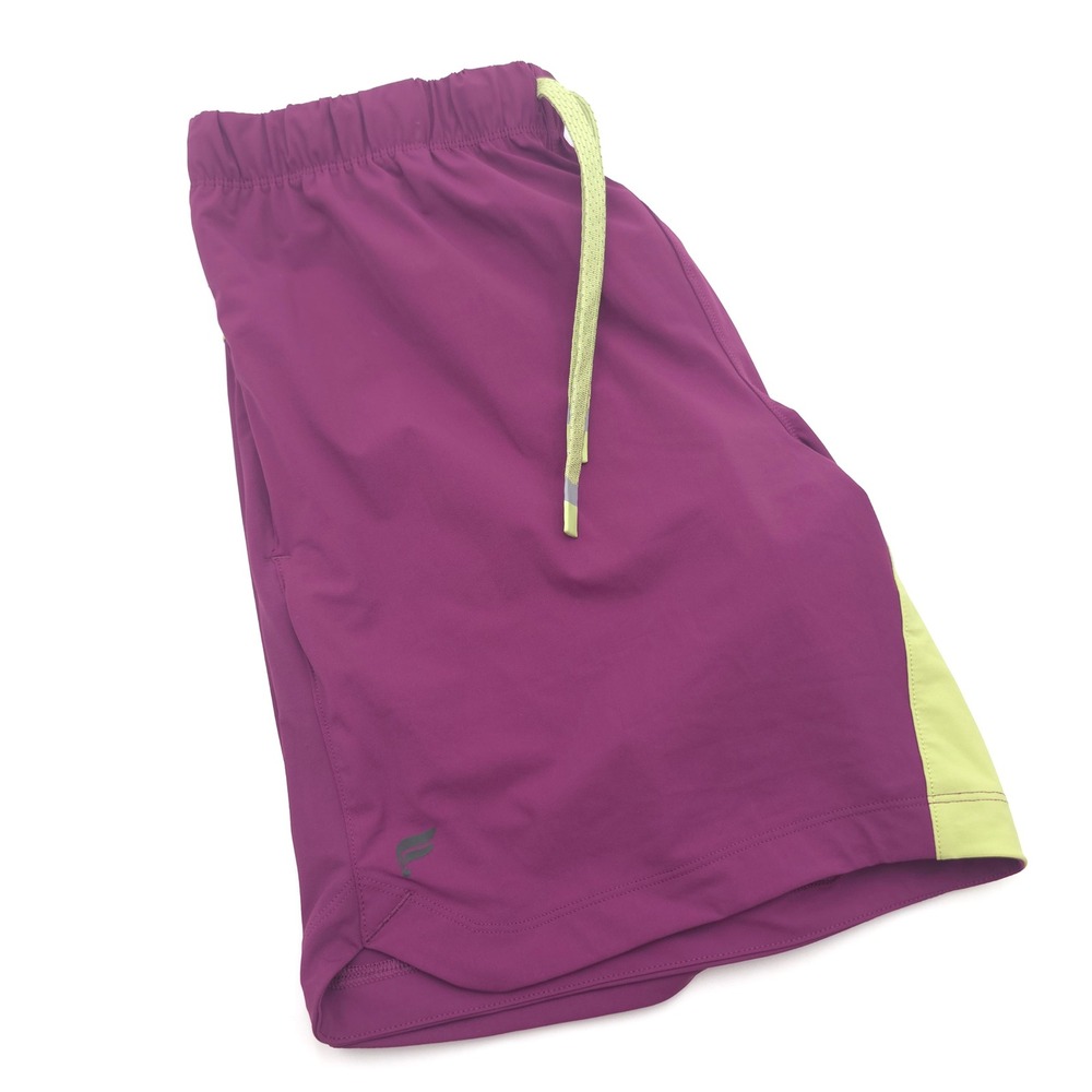 Fabletics Men's Medium The One Training Shorts Purple/Green Athletic Running Gym